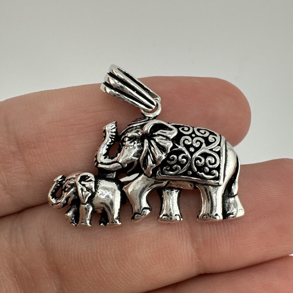 Elephant Sterling Silver 925 Pendant